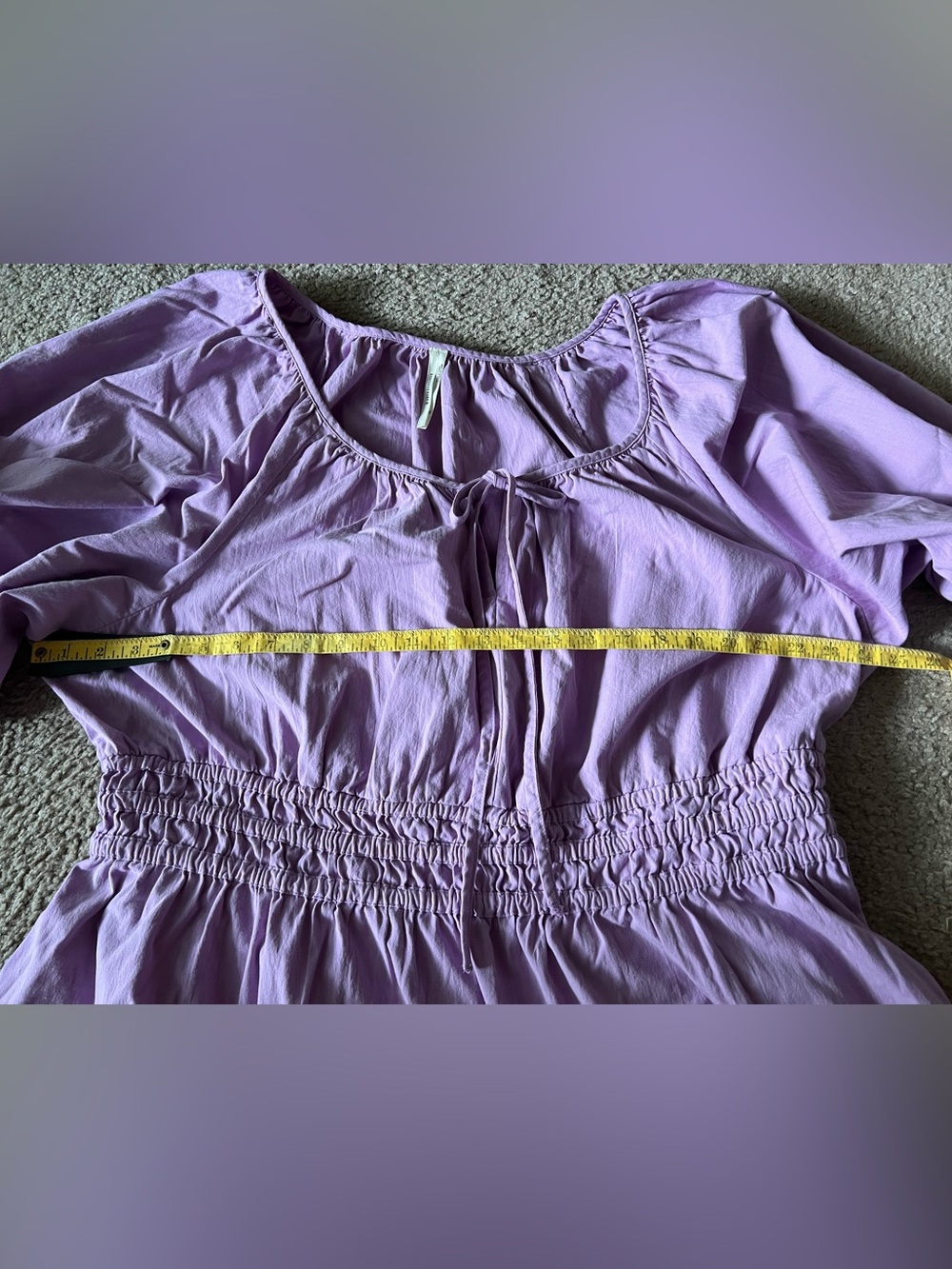 Anthropologie Lilac Puff-Sleeve Mini Dress - Picture 7 of 15